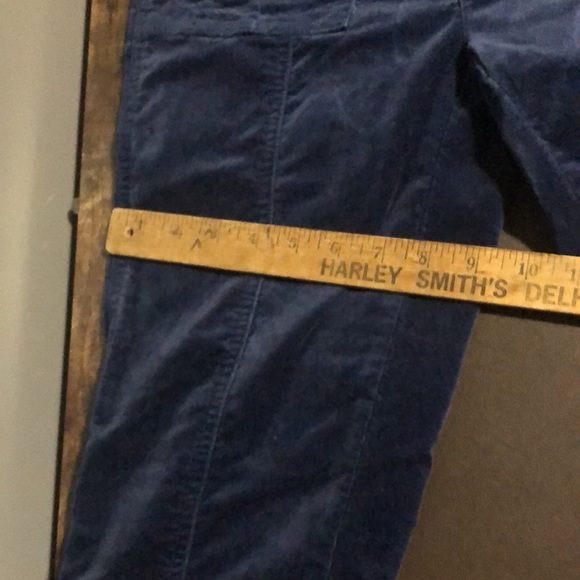 Blue velour wide leg pant - Picture 11 of 14